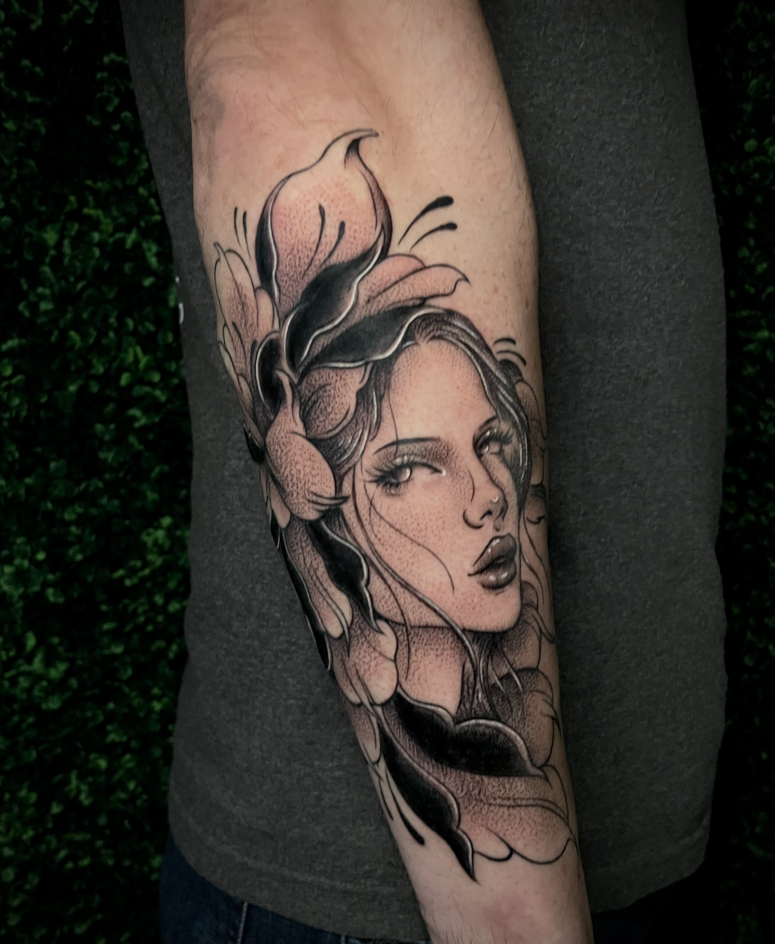 Floral woman tattoo